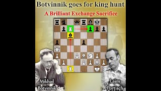 Botvinnik goes for king hunt  Botvinnik vs Portisch 1968 [upl. by Nylasej]