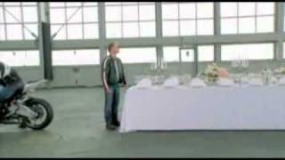 Motorcycle tablecloth trick [upl. by Garibold]