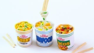 Miniature Cup Ramen  Polymer Clay Japanese Cup Noodle Tutorial [upl. by Scales260]