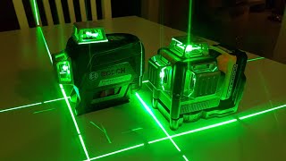 Bosch vs DeWalt green laser  Brightness [upl. by Alyat]