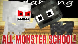 MONSTER SCHOOL SEASON 1 ALL EPISODES  Minecraft Animation [upl. by Lehpar612]