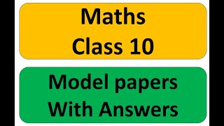 Math Model paper maths pre final question paper 2024 class 10 maths pre final question paper 2024 [upl. by Aivuy980]