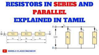 Resistors in Series and Parallel  Explained in Tamil  Middle Class Engineer [upl. by Nednal840]