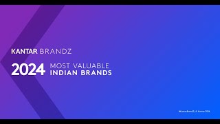 Countdown Video  Kantar BrandZ India Top 75 2024 [upl. by Christean]