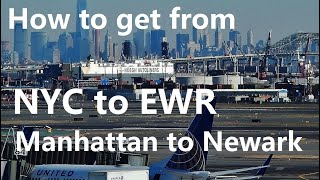 Manhattan to Newark Airport cheapest way by PATH Train and Bus 62  Avoiding Newark AirTrain cost [upl. by Neelhsa]