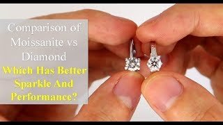 Moissanite vs Diamond  Side by Side Comparison of Performance [upl. by Elwood]