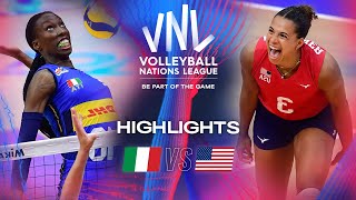 🇮🇹 ITA vs 🇺🇸 USA  Quarter Finals  Highlights  Womens VNL 2024 [upl. by Noremmac]