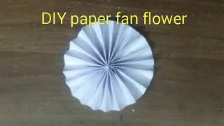 How to make paper fan flower  DIY paper fan flower [upl. by Sylvia]