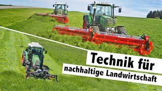 Technik für nachhaltige Landwirtschaft  BB Umwelttechnik Kammschwader und Doppelmessermähwerk [upl. by Nilok]