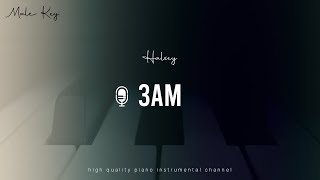 Halsey  3AM Male Key Acoustic Piano Karaoke 3key [upl. by Katey]