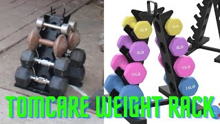 TomCare 4 Tier Dumbbell Rack Stand Only Review [upl. by Alic653]