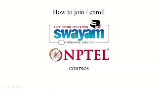 How to Join or Enroll SWAYAM NPTEL courses  step by step tutorial  2024 [upl. by Jeffery512]