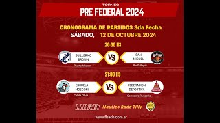 Brown Puerto Madryn vs San Miguel  Fecha 3  Pre Federal FBCH2024 [upl. by Seni]