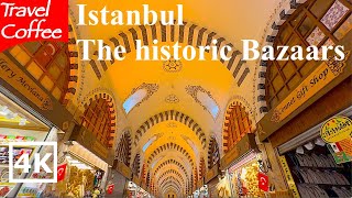 ISTANBUL Türkiye 🇹🇷  4K UHD  Walk with me in the old BAZAARS of ISTANBUL [upl. by Neelahs]