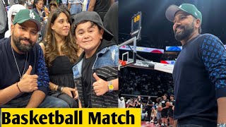 Rohit Sharma and Ritika Sajdeh enjoying Nba Match in Abudhabi RohitSharma [upl. by Acebber]