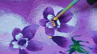 Easy amp Simple Spring Flowers One Stroke Acrylic Painting Example [upl. by Alleber]