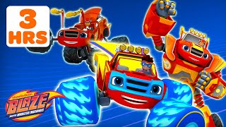 Blaze Transforms into a Superhero Steamboat and MORE  3 Hours  Blaze and the Monster Machines [upl. by Jarek]