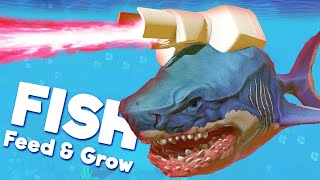 LASER SHARK is REAL  Feed And Grow Fish [upl. by Shutz]