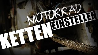 Motorradketten Einstellen der Kettenspannung  am Beispiel Yahama SR 500 [upl. by Wenonah]