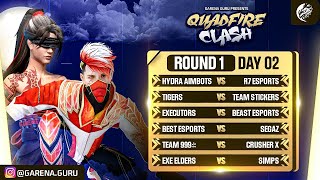 🔴QUADFIRE CLASH 🔥  4 VS 4 CLASH 😨  DAY 02  ROUND 1 MATCHE  with legendyk [upl. by Kathie]