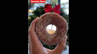 Eggnog doughnut  Eggnog season  eggnog doughnut eggnogday 24december 2021 foodie foodlover [upl. by Ecnarrat]