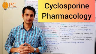 Immunosuppressant Drugs Part 3 Cyclosporine Pharmacology  Calcineurin Inhibitors pharmacology [upl. by Adnohsirk]