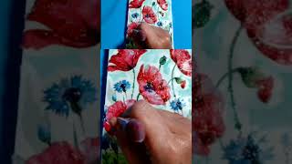 quot Como Pintar Amapolas Paso a Paso Decoupage y Glitter Fácil quot [upl. by Siuraj]