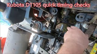 Kubota D1105 injection timing checks ZD1211 mower [upl. by Clava]