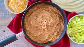 4 Ingredients to Enhance Canned Refried Beans How to make canned refried beans taste better [upl. by Ellenad606]