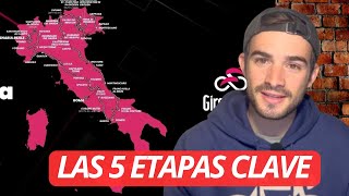 Las 5 ETAPAS MÁS DECISIVAS del GIRO DE ITALIA 2024 [upl. by Otiragram]