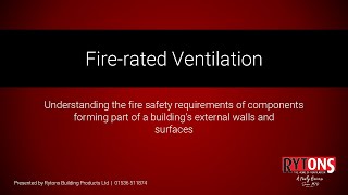 WEBINAR Firerated Ventilation in Noncombustible Wall Constructions [upl. by Mouldon667]