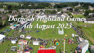 Dornoch Highland Games  Aerial View of the games field 4K [upl. by Wakefield]