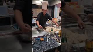 TEPPANYAKI SHOW PART 2 🇬🇧✨️🎈🎉 shortvideo teppanyaki [upl. by Mcmullan]