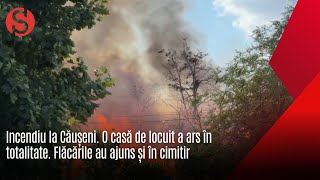 Incendiu la Căușeni O casă de locuit a ars în totalitate Flăcările au ajuns și în cimitir [upl. by Attenauq972]