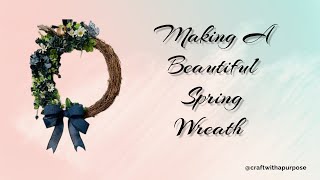 Making A Beautiful Spring Wreath  diy shorts craft [upl. by Elset]