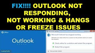 FIX Outlook Not opening Responding Stopped working Outlook 2010 201320162019 [upl. by Aivun]