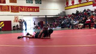 Jesse Thacher9th Oskaloosa HS Wrestling at Atchison High school on January 26 2019 [upl. by Berthold]