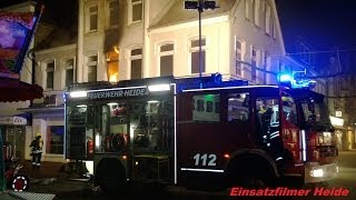 ✔Feuerwehr Heide im Einsatz Feuer in Bäckerei und Cafeteria von Allwörden am Markt [upl. by Osyth]