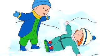 Caillou et Mousseline jouent dans la neige  Caillou en Français [upl. by Eirac]