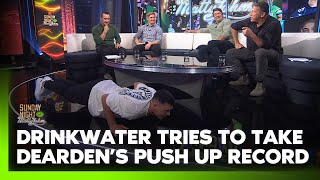 Push up challenge Tom Dearden amp Scott Drinkwater join Sunday Night with Matty Johns 💪  Fox League [upl. by Acired]