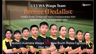 Yonex U13 National Team Championship 2024 Group A WA vs NSW2 MS 2 [upl. by Ahsien586]