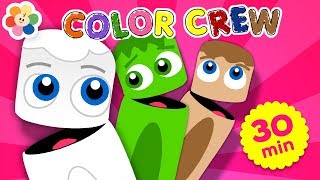 Learn Colors for Babies w Color Crew  30 Min Compilation  Educational Learning Video for Toddlers [upl. by Inajar228]