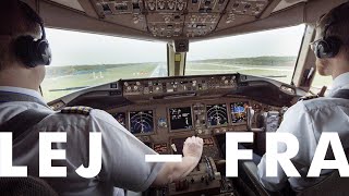 Aerologic 777F  Full Cockpit Video Leipzig to Frankfurt [upl. by Allecram]