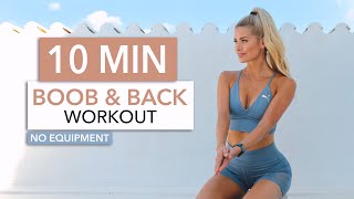 10 MIN BOOBS amp BACK  tighten your chest  improve your posture  No Equipment I Pamela Reif [upl. by Gasper]