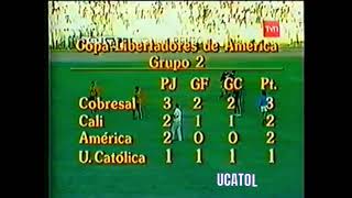 U Católica vs Cobresal Copa Libertadores 1986 [upl. by Lindie]