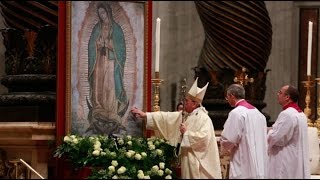 CANTO A LA GUADALUPANA EN MISA DEL PAPA 12 DICIEMBRE 2014 [upl. by Melony797]