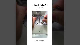 Sew stretchy fabric with this trick tipsandtricks sewingmadeeasy sewinghack dtla sewingstudio [upl. by Chilton]