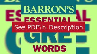 Barron’s Words GRE List Formidable to Inkling Audio5000 GRE WordsFree Download PDF in Description [upl. by Eelarual]