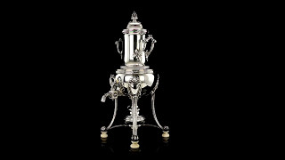 ANTIQUE 19thC FRENCH EMPIRE SOLID SILVER HOT WATER URN  SAMOVAR PARIS c1880 [upl. by Ardle]