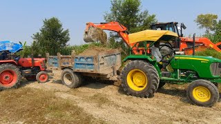 New Manitou Backhoe Machine loading mud Mahindra575 Mahindra275 Mahindra265 John deere5050D Swaraj [upl. by Shaun553]